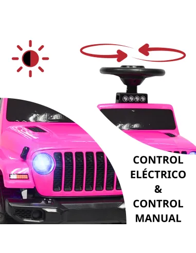 Montable Electrico para Niños Híbrido con Bastón y Pedal Acelerador Barras de Seguridad Luces Batería 6v | Joykoo Tienda Oficial