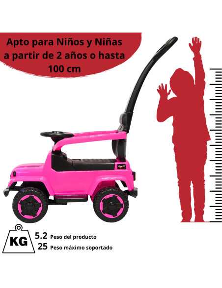 Montable Electrico para Niños Híbrido con Bastón y Pedal Acelerador Barras de Seguridad Luces Batería 6v | Joykoo Tienda Oficial