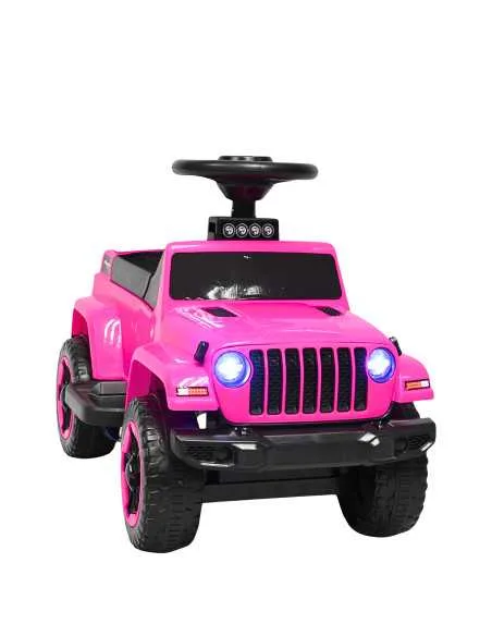 Montable Electrico para Niños Híbrido con Bastón y Pedal Acelerador Barras de Seguridad Luces Batería 6v | Joykoo Tienda Oficial