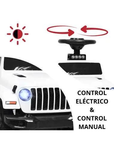 Montable Electrico para Niños Híbrido con Bastón y Pedal Acelerador Barras de Seguridad Luces Batería 6v | Joykoo Tienda Oficial
