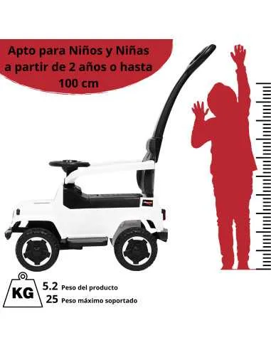 Montable Electrico para Niños Híbrido con Bastón y Pedal Acelerador Barras de Seguridad Luces Batería 6v | Joykoo Tienda Oficial