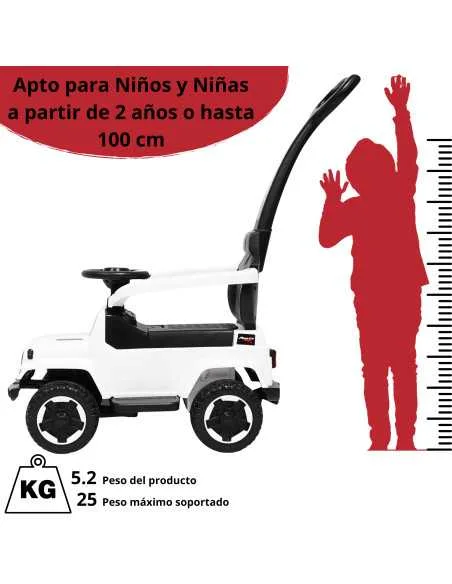 Montable Electrico para Niños Híbrido con Bastón y Pedal Acelerador Barras de Seguridad Luces Batería 6v | Joykoo Tienda Oficial