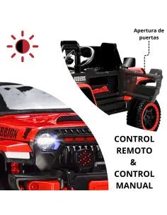 Montable Electrico Camioneta Rubbion Para Niños Control Remoto Luz 12v Joykoo - 1 2
