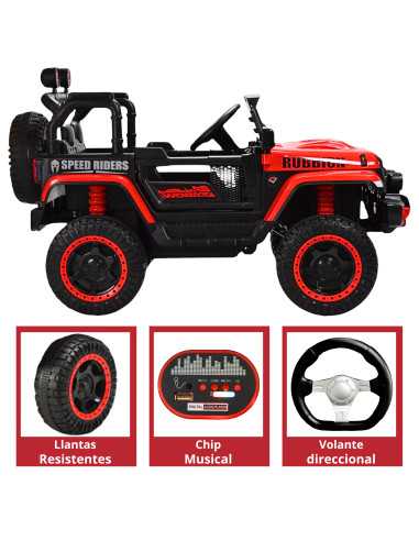 Montable Electrico Camioneta Rubbion Para Niños Control Remoto Luz 12v | Joykoo Tienda Oficial