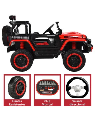 Montable Electrico Camioneta Rubbion Para Niños Control Remoto Luz 12v | Joykoo Tienda Oficial