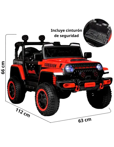 Montable Electrico Camioneta Rubbion Para Niños Control Remoto Luz 12v | Joykoo Tienda Oficial