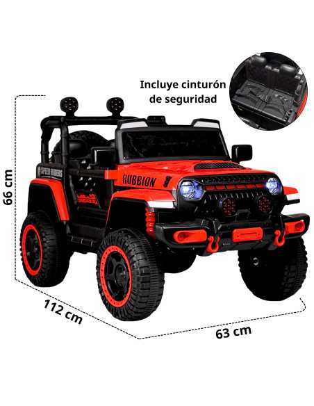Montable Electrico Camioneta Rubbion Para Niños Control Remoto Luz 12v | Joykoo Tienda Oficial