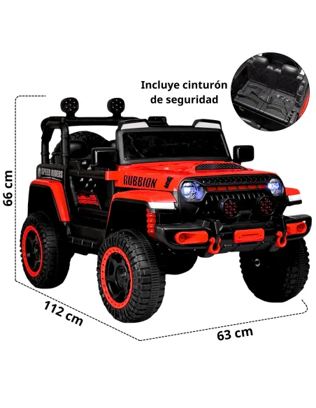 Montable Electrico Camioneta Rubbion Para Niños Control Remoto Luz 12v | Joykoo Tienda Oficial