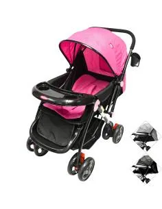 Carriola para Bebé Manubrio Reversible Asiento Reclinable Frenos y Cinturón de Seguridad Soporta hasta 15 kg Joykoo - 1