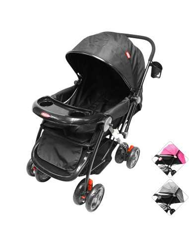 Carriola para Bebé Manubrio Reversible Asiento Reclinable Frenos y Cinturón de Seguridad Soporta hasta 15 kg | Joykoo Tienda Oficial