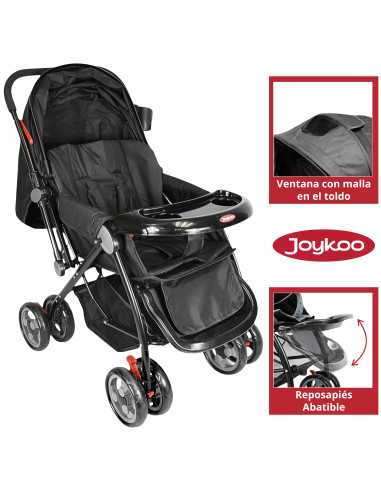 Carriola para Bebé Manubrio Reversible Asiento Reclinable Frenos y Cinturón de Seguridad Soporta hasta 15 kg | Joykoo Tienda Oficial