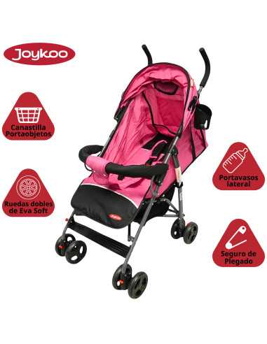 Carriola de Bastón para Bebé Asiento Multiposiciones Ruedas con Freno Cinturón de 5 Puntos Soporta hasta 15 kg | Joykoo Tienda Oficial