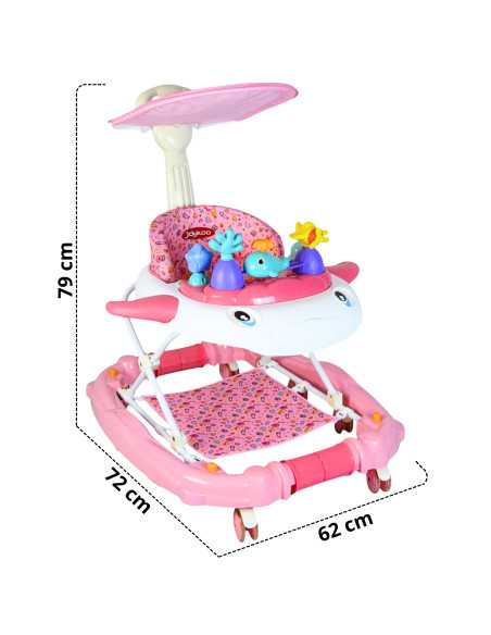 Andadera para Bebé Mecedora con Luces Bastón Altura Ajustable Ruedas de Goma Apta desde 6 meses o hasta 12 kg | Joykoo Tienda Oficial