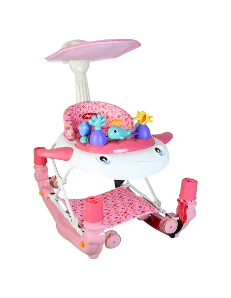 Andadera para Bebé Mecedora con Luces Bastón Altura Ajustable Ruedas de Goma Apta desde 6 meses o hasta 12 kg | Joykoo Tienda Oficial
