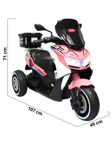 Motocicleta Montable Eléctrica para Niños Luces Sonido Conexión USB y Bluetooth Batería 6v  Apta a partir de 3 Años | Joykoo Tienda Oficial