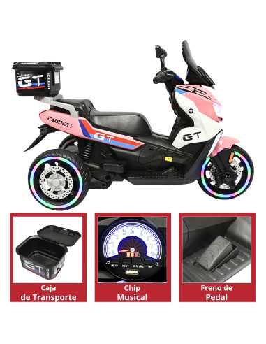 Motocicleta Montable Eléctrica para Niños Luces Sonido Conexión USB y Bluetooth Batería 6v  Apta a partir de 3 Años | Joykoo Tienda Oficial