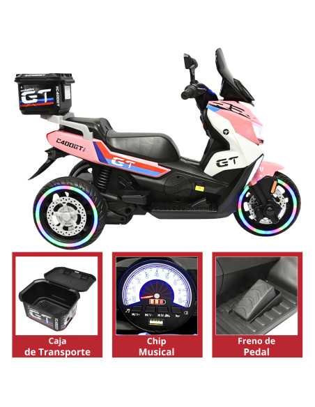 Motocicleta Montable Eléctrica para Niños Luces Sonido Conexión USB y Bluetooth Batería 6v  Apta a partir de 3 Años | Joykoo Tienda Oficial
