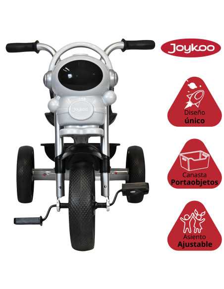 Triciclo para Niños Astronauta con Luz Sonido Ruedas de Eva y Canasta Trasera Apto a partir de 2 Años Soporta hasta 20 kg | Joykoo Tienda Oficial