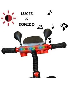 Triciclo para Niños Torreta Antenas con Luz y Sonido Ruedas de Eva Apto a partir de 2 Años Soporta 20 kg Joykoo - 1 2