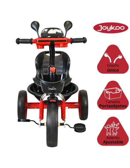 Triciclo para Niños Torreta Antenas con Luz y Sonido Ruedas de Eva Apto a partir de 2 Años Soporta 20 kg | Joykoo Tienda Oficial