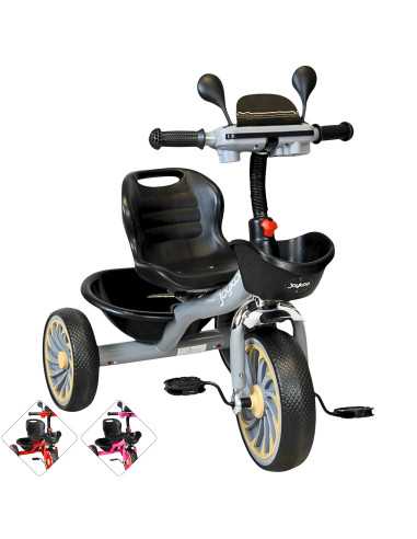 Triciclo para Niños Torreta Antenas con Luz y Sonido Ruedas de Eva Apto a partir de 2 Años Soporta 20 kg | Joykoo Tienda Oficial