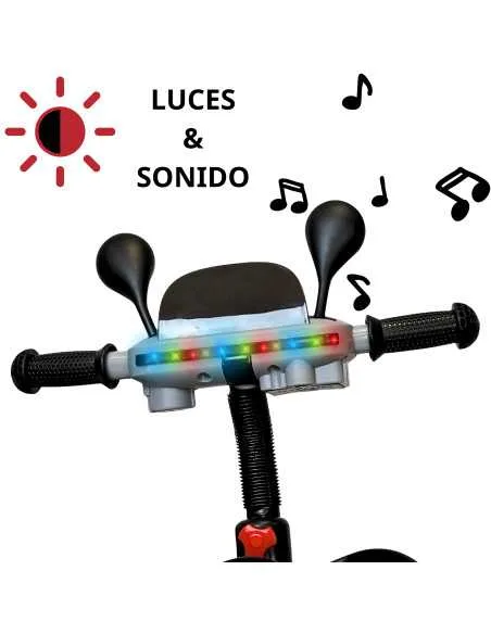 Triciclo para Niños Torreta Antenas con Luz y Sonido Ruedas de Eva Apto a partir de 2 Años Soporta 20 kg | Joykoo Tienda Oficial