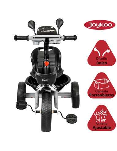 Triciclo para Niños Torreta Antenas con Luz y Sonido Ruedas de Eva Apto a partir de 2 Años Soporta 20 kg | Joykoo Tienda Oficial