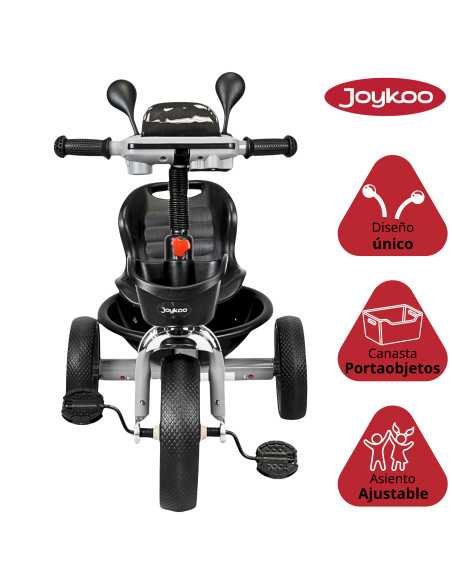 Triciclo para Niños Torreta Antenas con Luz y Sonido Ruedas de Eva Apto a partir de 2 Años Soporta 20 kg | Joykoo Tienda Oficial