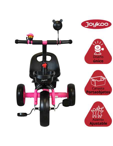 Triciclo para Niños con Timbre y Espejo Ruedas de Eva Canastas Trasera y Delantera Apto a partir de 2 Años Soporta hasta 20 kg | Joykoo Tienda Oficial
