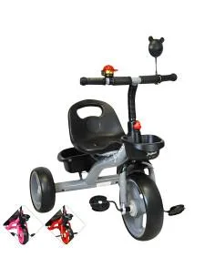 Triciclo para Niños con Timbre y Espejo Ruedas de Eva Canastas Trasera y Delantera Apto a partir de 2 Años Soporta hasta 20 kg J