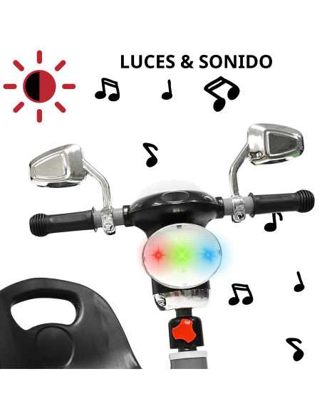 Triciclo para Niños Faro con Luz y Sonido Espejos Ruedas de Eva Apto a partir de 2 Años | Joykoo Tienda Oficial