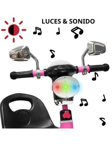 Triciclo para Niños Faro con Luz y Sonido Espejos Ruedas de Eva Apto a partir de 2 Años | Joykoo Tienda Oficial
