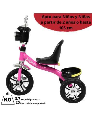 Triciclo para Niños Faro con Luz y Sonido Espejos Ruedas de Eva Apto a partir de 2 Años | Joykoo Tienda Oficial