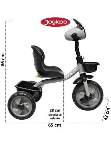 Triciclo para Niños Torreta con Luz y Sonido Ruedas de Eva Apto a partir de 2 Años Soporta hasta 20 kg | Joykoo Tienda Oficial