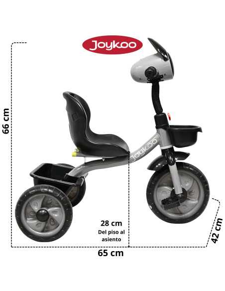 Triciclo para Niños Torreta con Luz y Sonido Ruedas de Eva Apto a partir de 2 Años Soporta hasta 20 kg | Joykoo Tienda Oficial