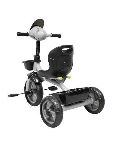 Triciclo para Niños Torreta con Luz y Sonido Ruedas de Eva Apto a partir de 2 Años Soporta hasta 20 kg | Joykoo Tienda Oficial