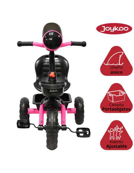 Triciclo para Niños Torreta con Luz y Sonido Ruedas de Eva Apto a partir de 2 Años Soporta hasta 20 kg | Joykoo Tienda Oficial