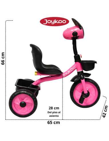 Triciclo para Niños Torreta con Luz y Sonido Ruedas de Eva Apto a partir de 2 Años Soporta hasta 20 kg | Joykoo Tienda Oficial
