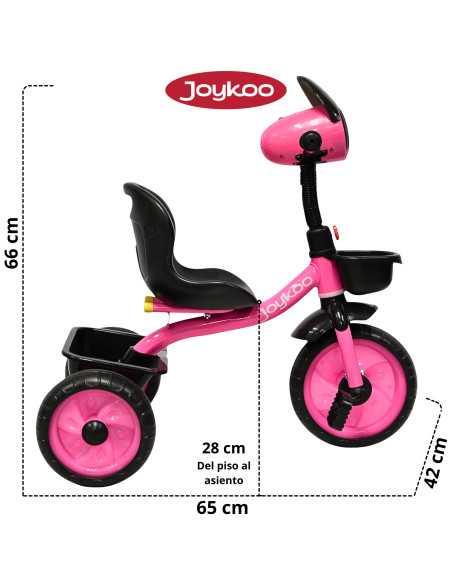Triciclo para Niños Torreta con Luz y Sonido Ruedas de Eva Apto a partir de 2 Años Soporta hasta 20 kg | Joykoo Tienda Oficial