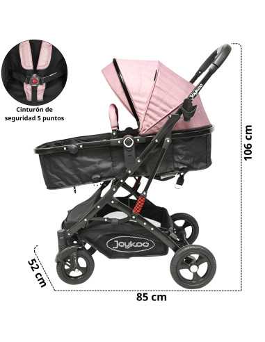 Carriola para Bebé con Asiento Reversible Convertible a Bambineto Ruedas de Goma Plegable Cinturón de 5 Puntos | Joykoo Tienda Oficial