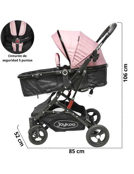 Carriola para Bebé con Asiento Reversible Convertible a Bambineto Ruedas de Goma Plegable Cinturón de 5 Puntos | Joykoo Tienda Oficial