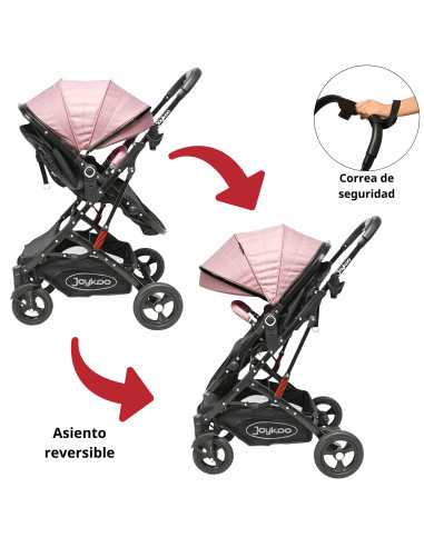 Carriola para Bebé con Asiento Reversible Convertible a Bambineto Ruedas de Goma Plegable Cinturón de 5 Puntos | Joykoo Tienda Oficial