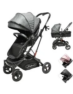 Carriola para Bebé con Asiento Reversible Convertible a Bambineto Ruedas de Goma Plegable Cinturón de 5 Puntos Joykoo - 15
