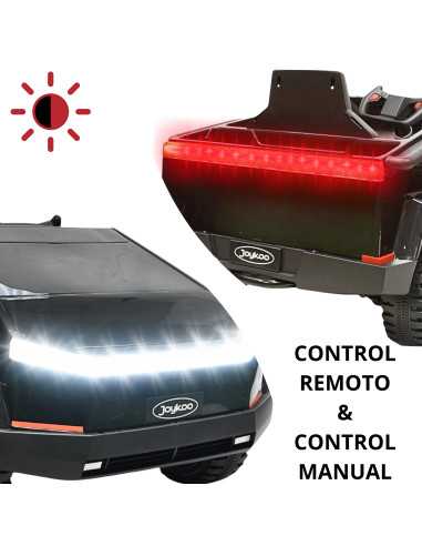 Montable Eléctrico para Niños Cyber Model Truck Luz y Sonido Batería 12v Control Remoto Bluetooth | Joykoo Tienda Oficial