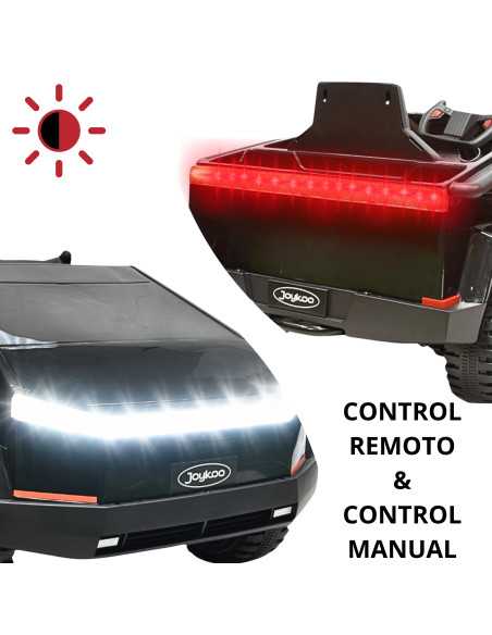 Montable Eléctrico para Niños Cyber Model Truck Luz y Sonido Batería 12v Control Remoto Bluetooth | Joykoo Tienda Oficial