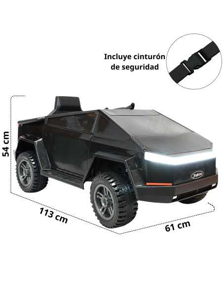 Montable Eléctrico para Niños Cyber Model Truck Luz y Sonido Batería 12v Control Remoto Bluetooth | Joykoo Tienda Oficial