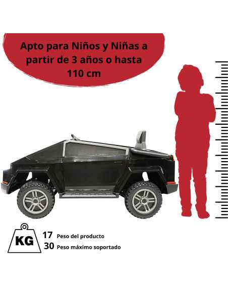 Montable Eléctrico para Niños Cyber Model Truck Luz y Sonido Batería 12v Control Remoto Bluetooth | Joykoo Tienda Oficial
