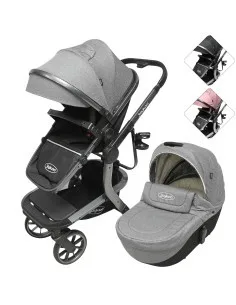 Carriola para Bebé Asiento Reversible Bambineto Acolchado Ruedas de Goma Plegable Cinturón de Seguridad Joykoo - 1
