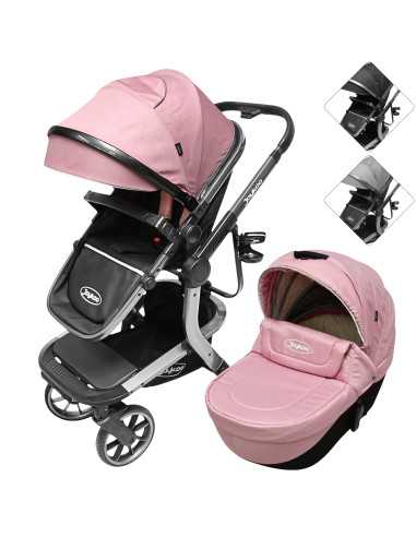 Carriola para Bebé Asiento Reversible Bambineto Acolchado Ruedas de Goma Plegable Cinturón de Seguridad | Joykoo Tienda Oficial