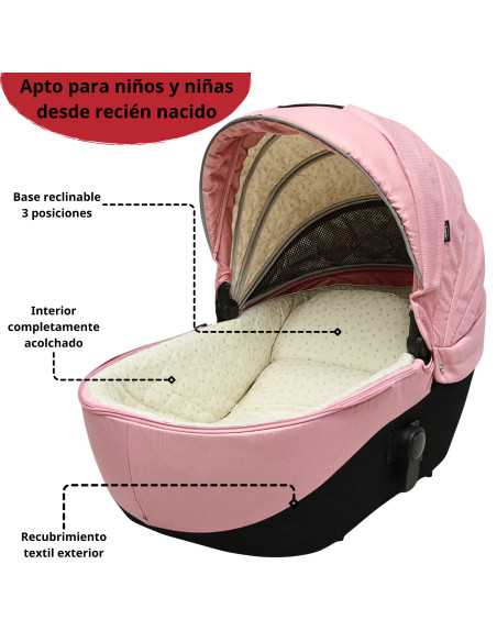 Carriola para Bebé Asiento Reversible Bambineto Acolchado Ruedas de Goma Plegable Cinturón de Seguridad | Joykoo Tienda Oficial